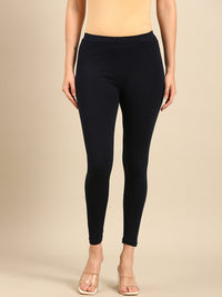 Ankle Length Leggings Cotton-Navy - De Moza