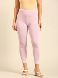 Ankle Length Leggings Viscose-Light Lavender - De Moza