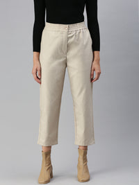 De Moza Women Formal Pant Beige