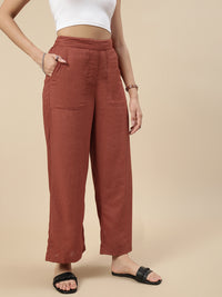 Co-Ord Set(Casual Top & Carpenter Pant)-Rust - De Moza