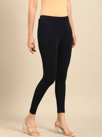 Ankle Length Leggings Cotton-Navy - De Moza
