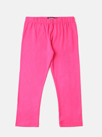 De Moza Girls 3/4th Leggings Fuchsia