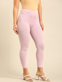 Ankle Length Leggings Viscose-Light Lavender - De Moza