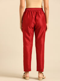 Cigarette Pant-Red - De Moza