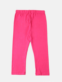 De Moza Girls 3/4th Leggings Fuchsia