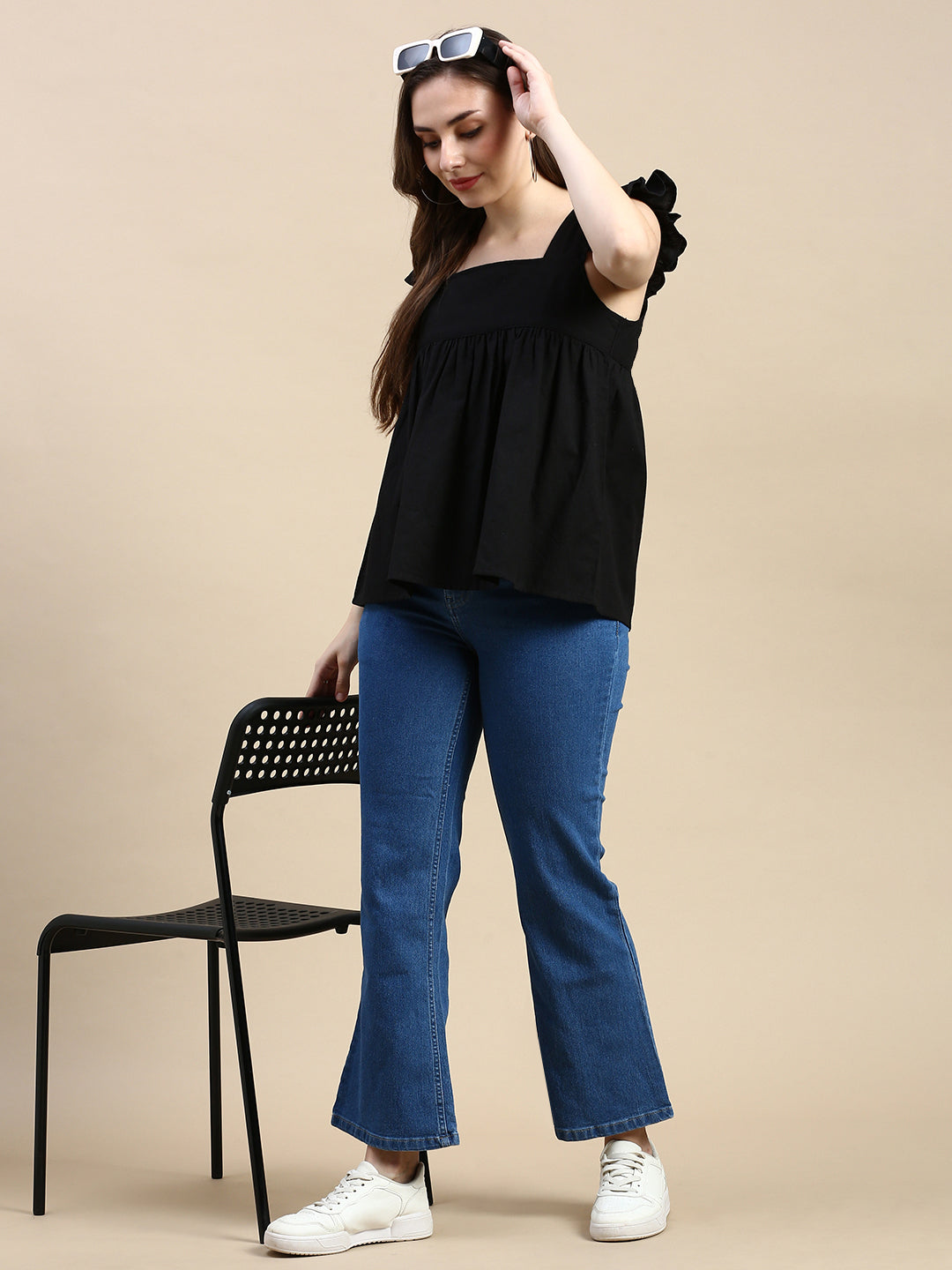 Crop Top-Black - De Moza