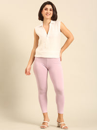 Ankle Length Leggings Viscose-Light Lavender - De Moza