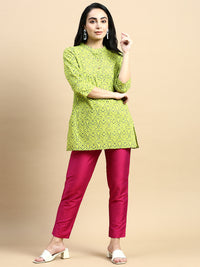 Metallic Cigarette Pant-Fuchsia - De Moza