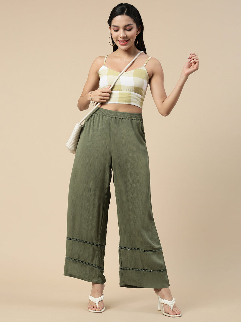 Casual Palazzo-Olive