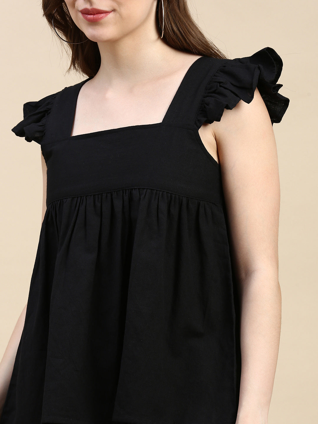 Crop Top-Black - De Moza