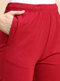 De Moza Women's Needle Pant True Red