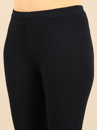 Ankle Length Leggings Cotton-Navy - De Moza