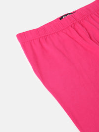 De Moza Girls 3/4th Leggings Fuchsia