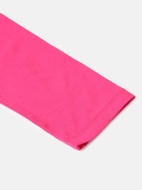 De Moza Girls 3/4th Leggings Fuchsia