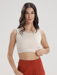 Crop Top-Chalk - De Moza