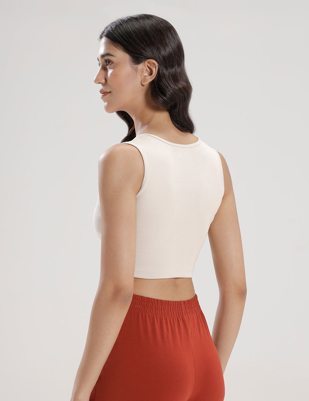 Crop Top-Chalk - De Moza