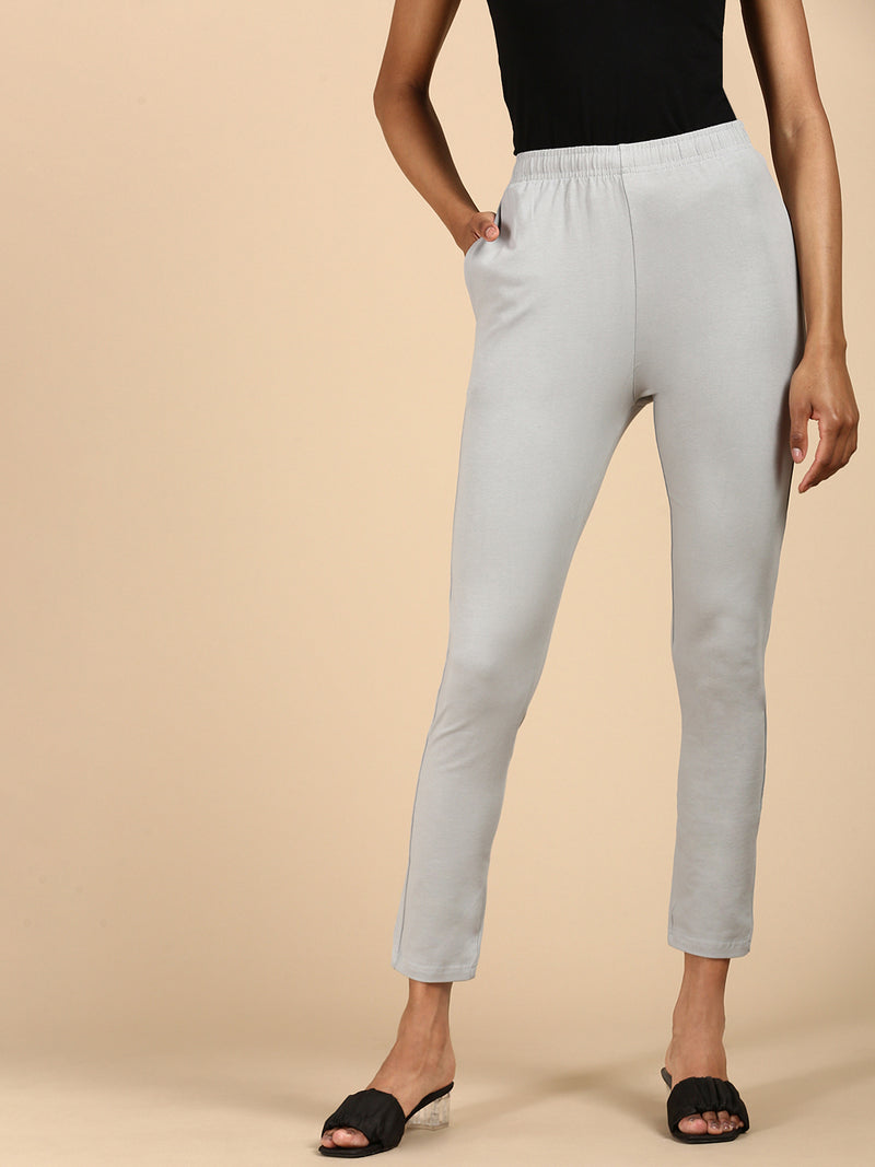 Women's Needle Pants Light Grey - De Moza