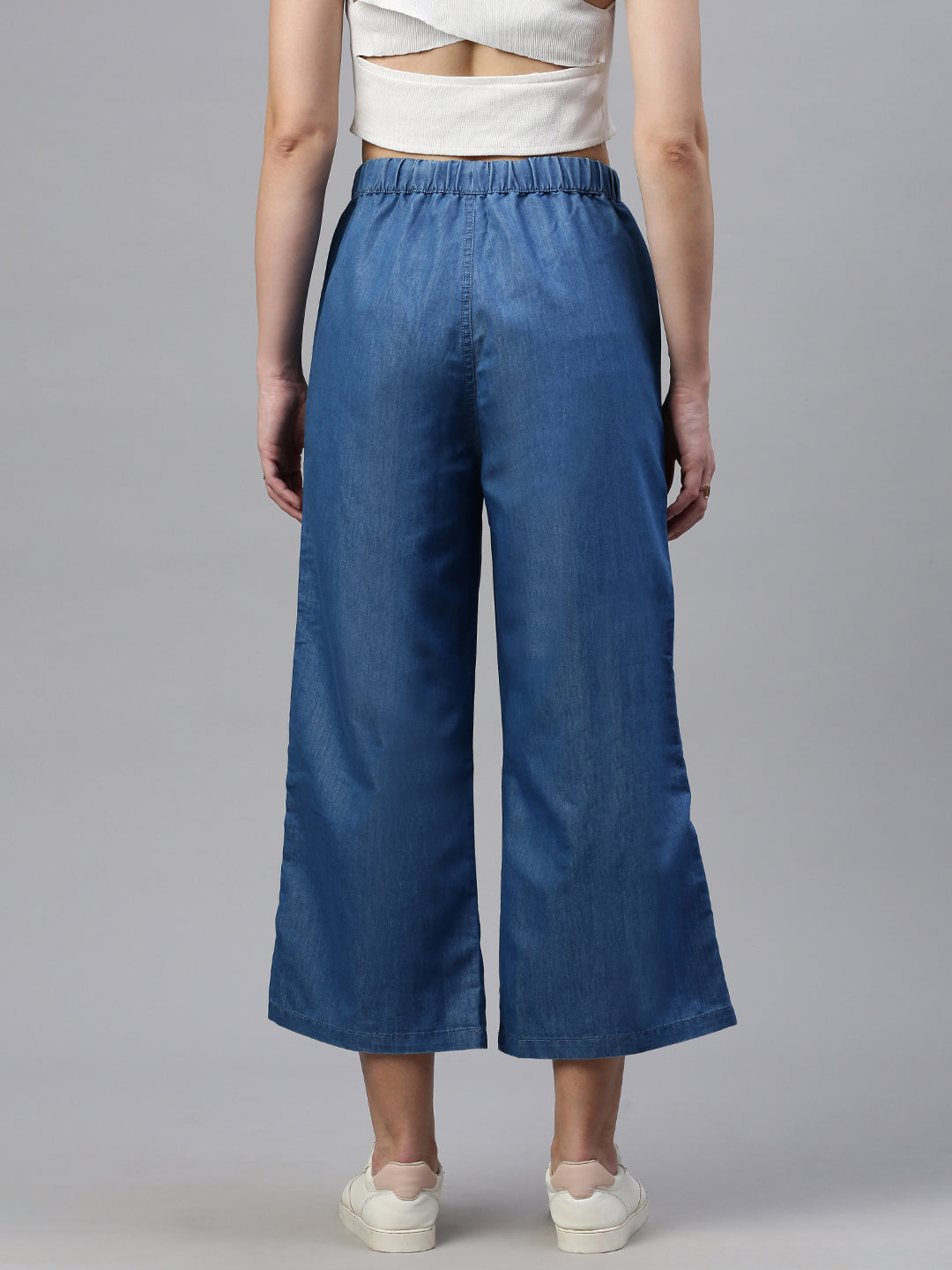 De Moza Women Culottes Mid Blue
