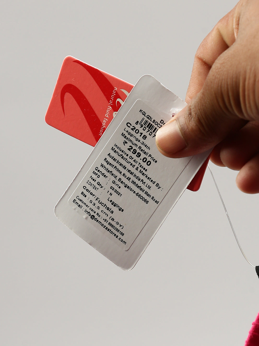 De Moza Girls 3/4th Leggings Fuchsia