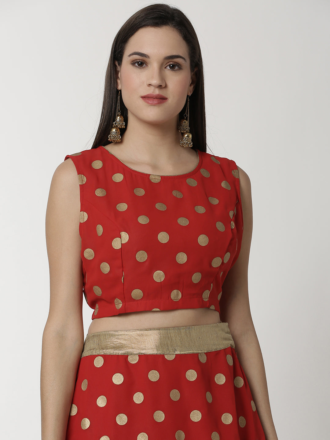 De Moza Women's Printed Crop Top Maroon - De Moza (4359113506879)