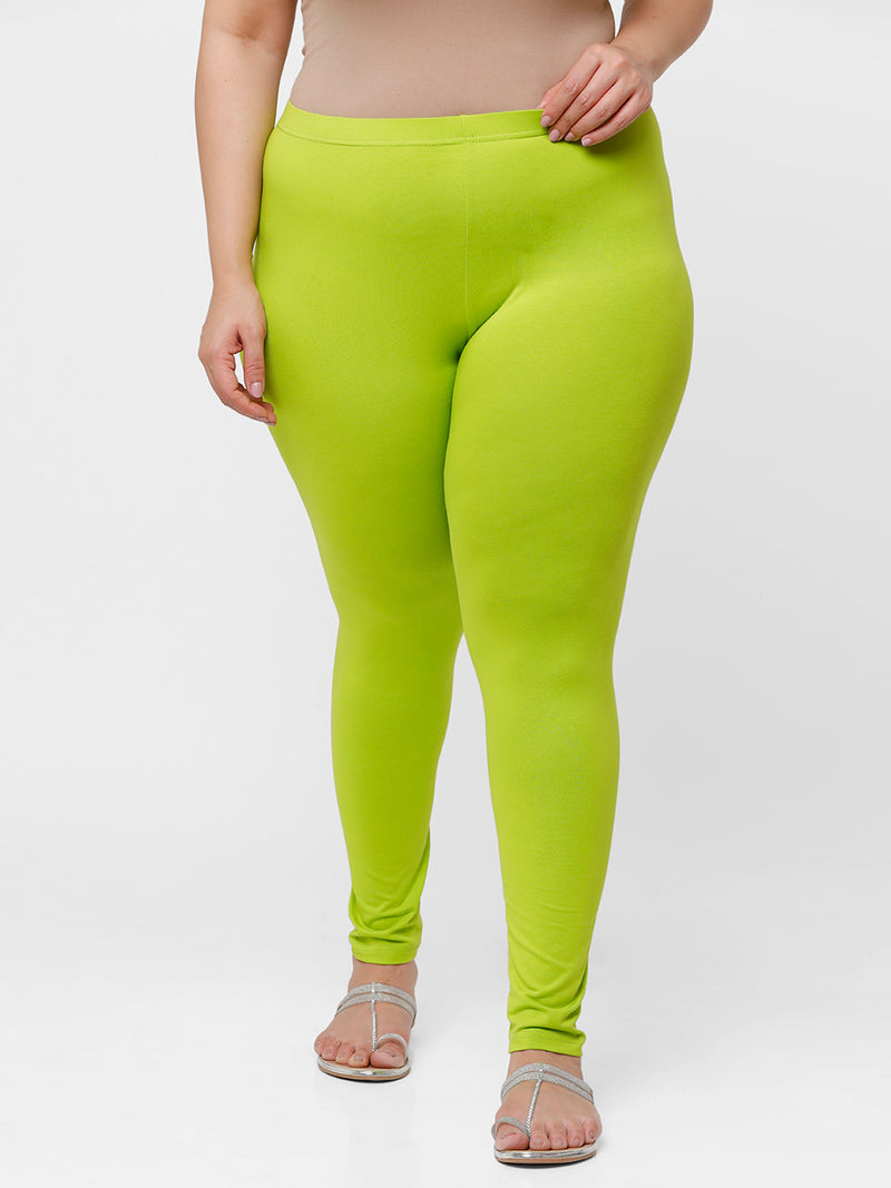 Neon Green Neon Tights Plus Size Ladies Plus Size Ankle Length