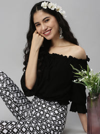 De Moza Women's Crop Top Black