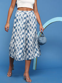 De Moza Women’s Printed Culottes Ink Blue
