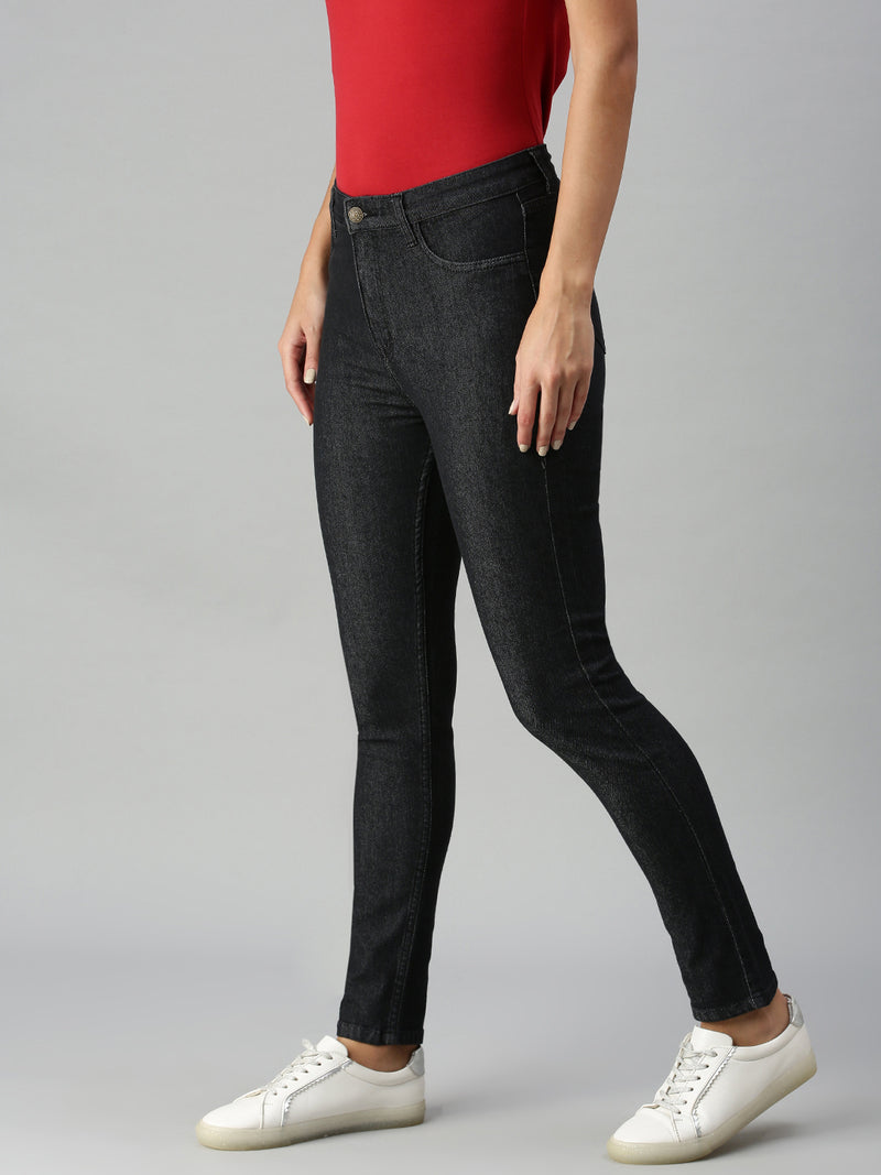 De Moza Women's Denim Jeans Pant Black
