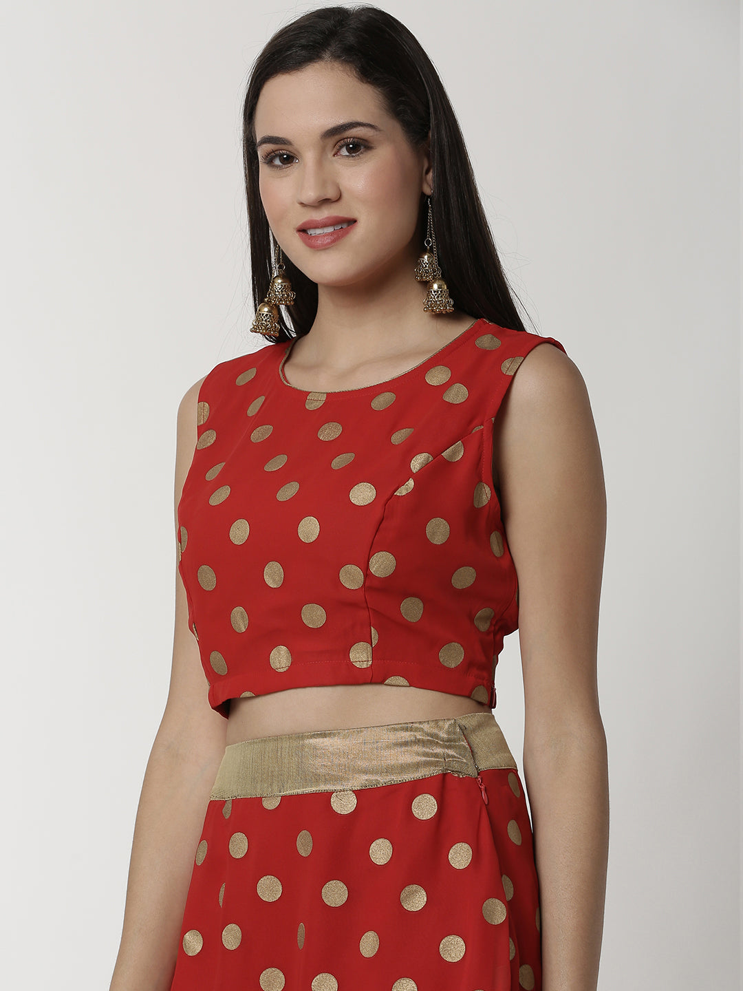 De Moza Women's Printed Crop Top Maroon - De Moza (4359113506879)