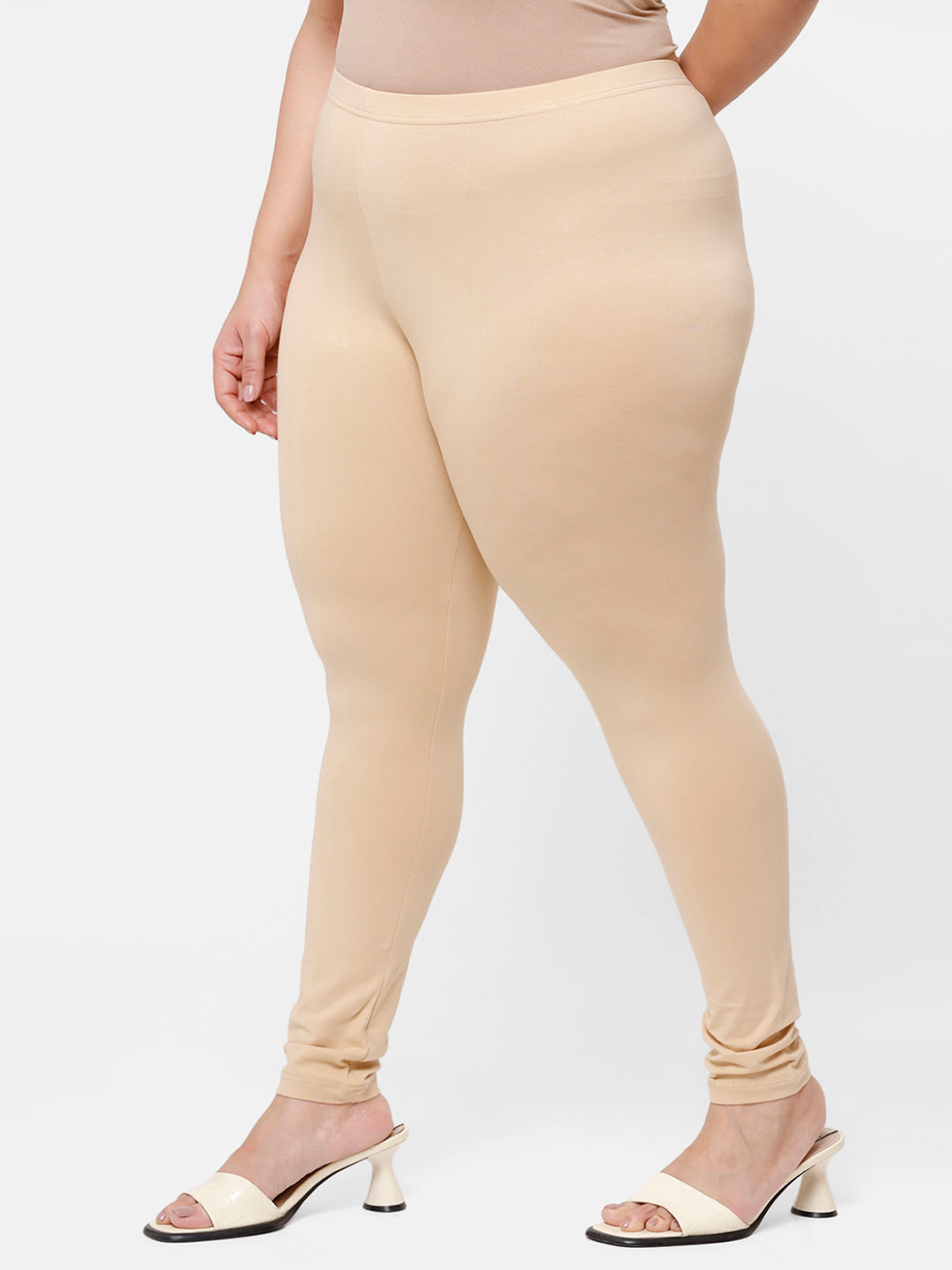 Beige leggings top plus size