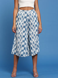 De Moza Women’s Printed Culottes Ink Blue