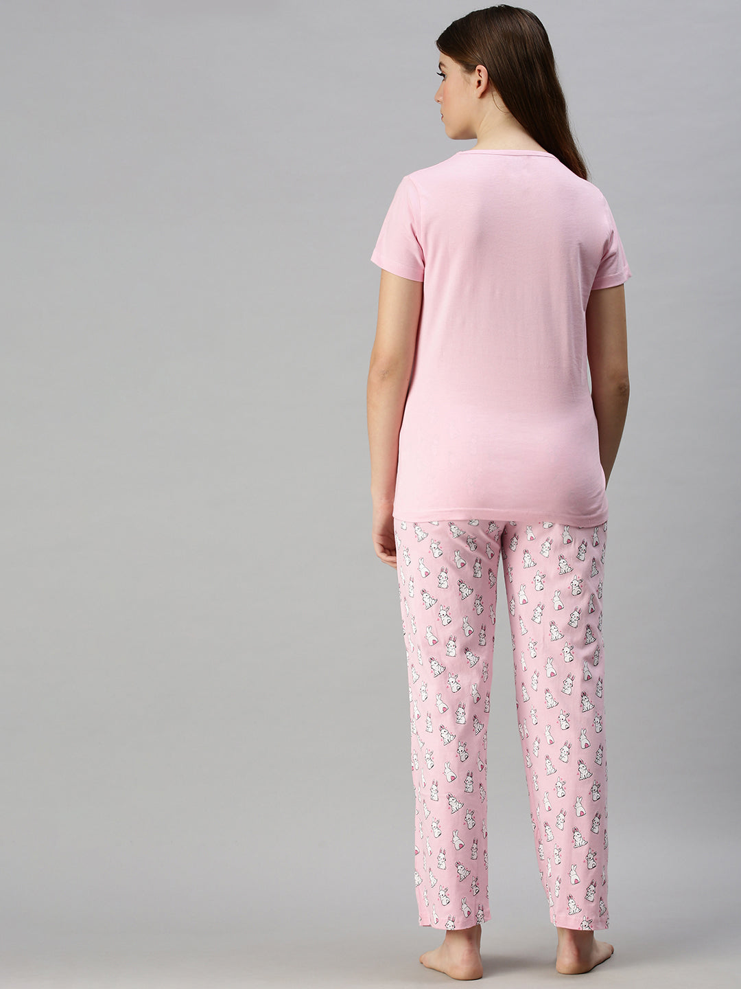 De Moza Ladies Printed Pyjama Set Lilac Sachet