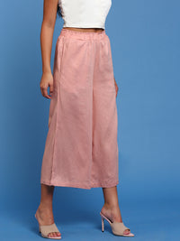 De Moza Womens Crop Palazzo Dusty Pink