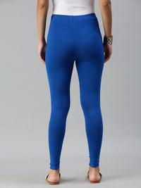 De Moza Ladies Ankle Length Leggings Solid Viscose Cobalt - De Moza