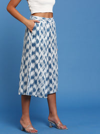 De Moza Women’s Printed Culottes Ink Blue