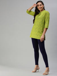 De Moza Women's Ankle Length Leggings Solid Viscose Dark Navy Blue - De Moza