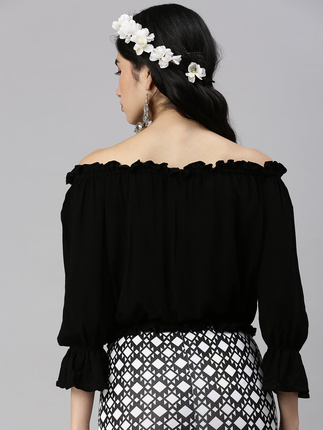 De Moza Women's Crop Top Black