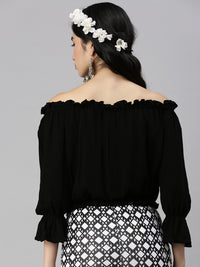 De Moza Women's Crop Top Black