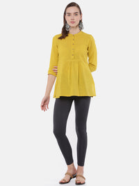 De Moza Ladies Ankle Length Leggings Solid Viscose Dark Grey - De Moza