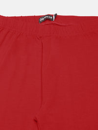 Kids - Girls Ankle Leggings Red