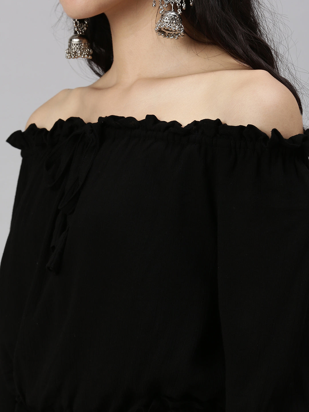 De Moza Women's Crop Top Black