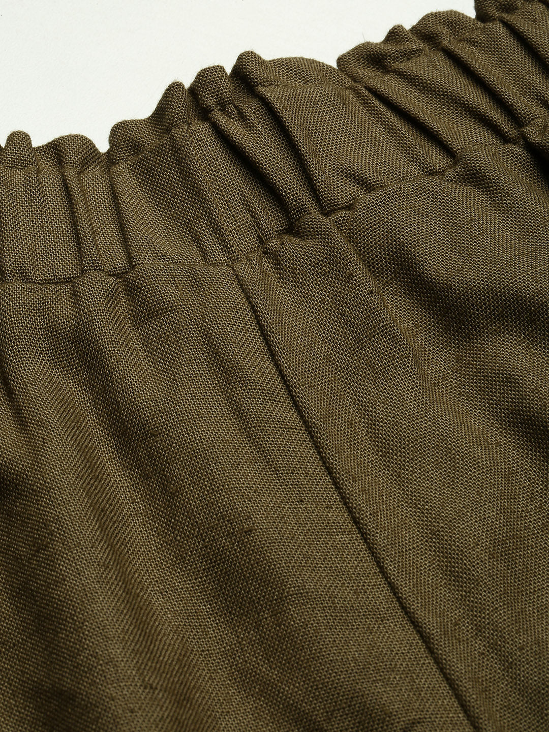 De Moza Womens Crop Palazzo Olive