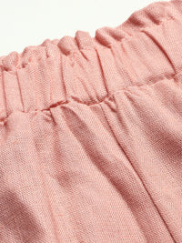 De Moza Womens Crop Palazzo Dusty Pink