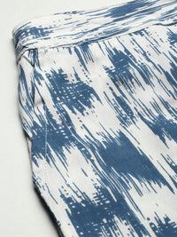 De Moza Women’s Printed Culottes Ink Blue