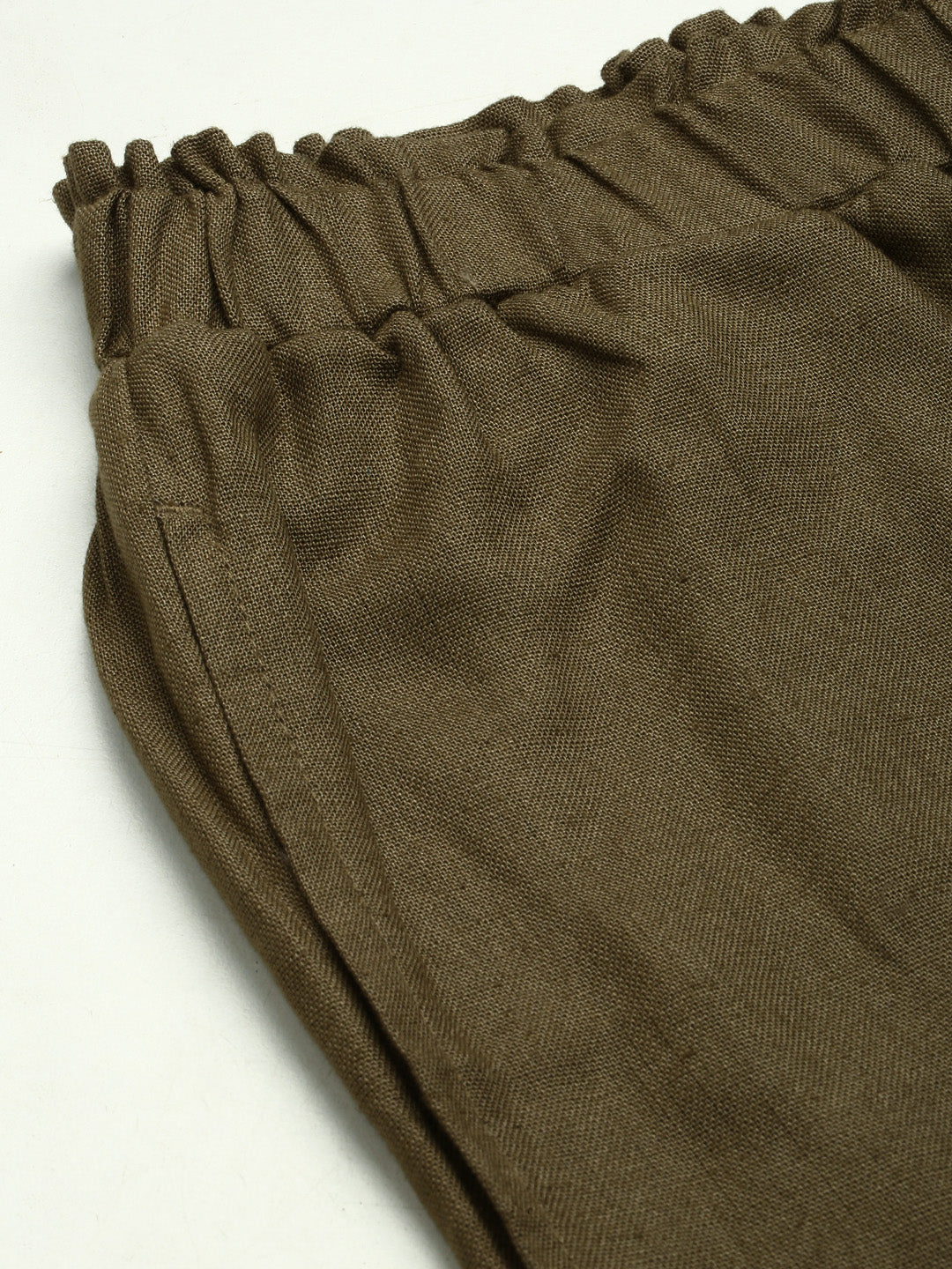 De Moza Womens Crop Palazzo Olive