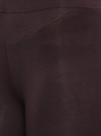 De Moza Ladies 3/4th Leggings Brown - De Moza (1553584554047)