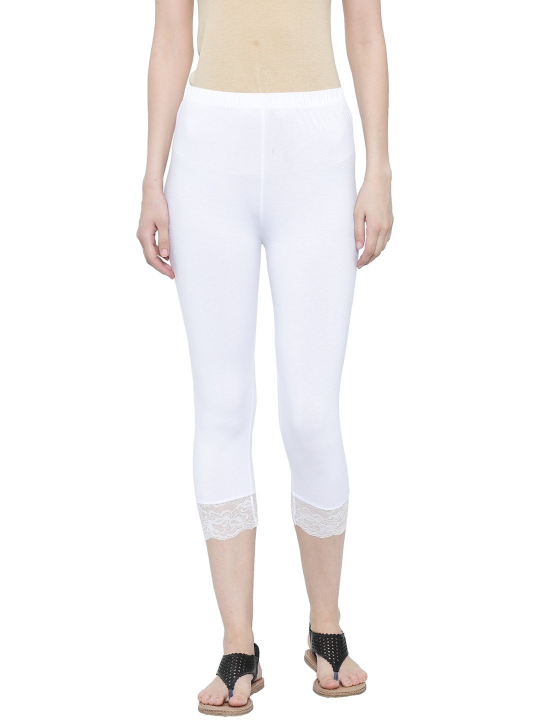 De Moza- Ladies 3/4th Leggings Offwhite - De Moza (1553583964223)