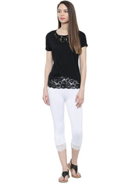 De Moza- Ladies 3/4th Leggings Offwhite - De Moza (1553583964223)