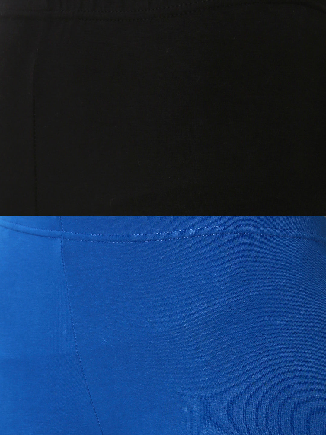Pack of 2 De Moza Ladies Superior Ankle Leggings Solid Black&Cobalt