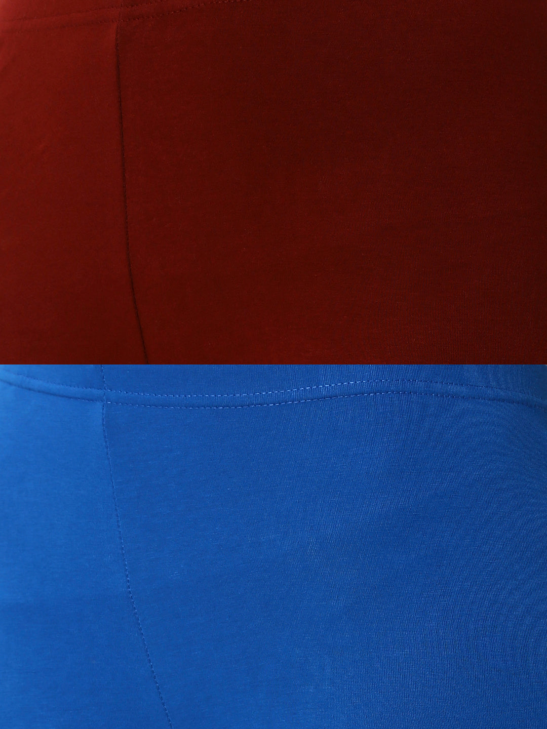 De Moza Superior Ankle Length Leggings Combo Pack of 2 Maroon&Cobalt - De Moza